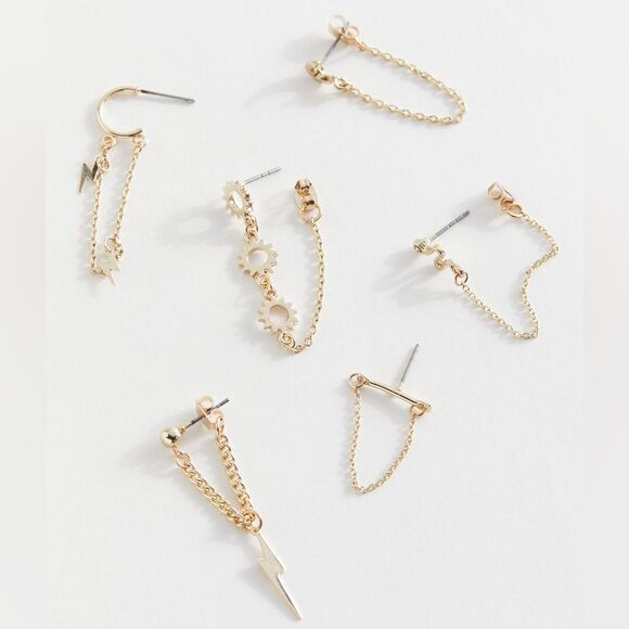 Urban Outfitters Piper Icon Various Post Earrings Lightning Bolt Sun Snake Set - Picture 2 of 4